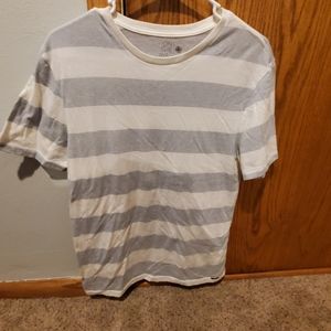 Gray and white striped tshirt